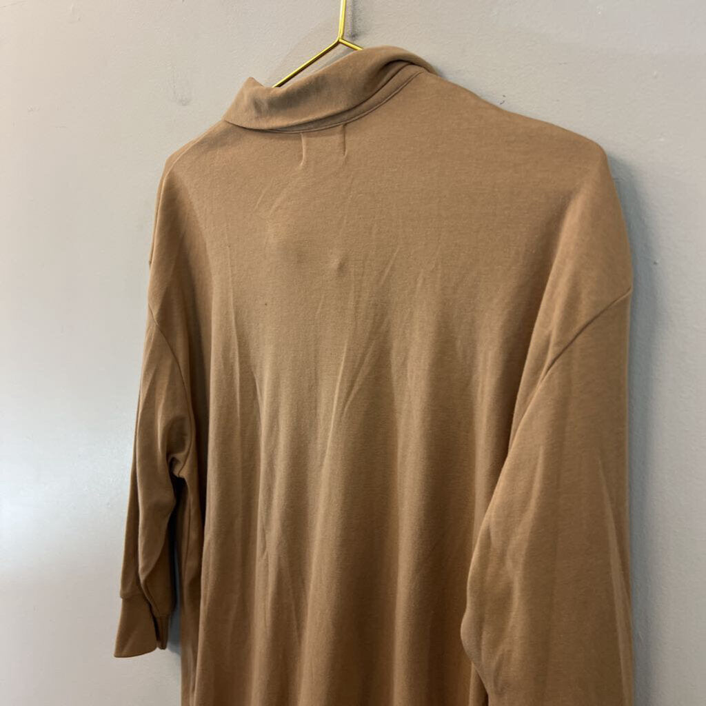 Vicki Waynes Brown Long Sleeve Henley Top Medium