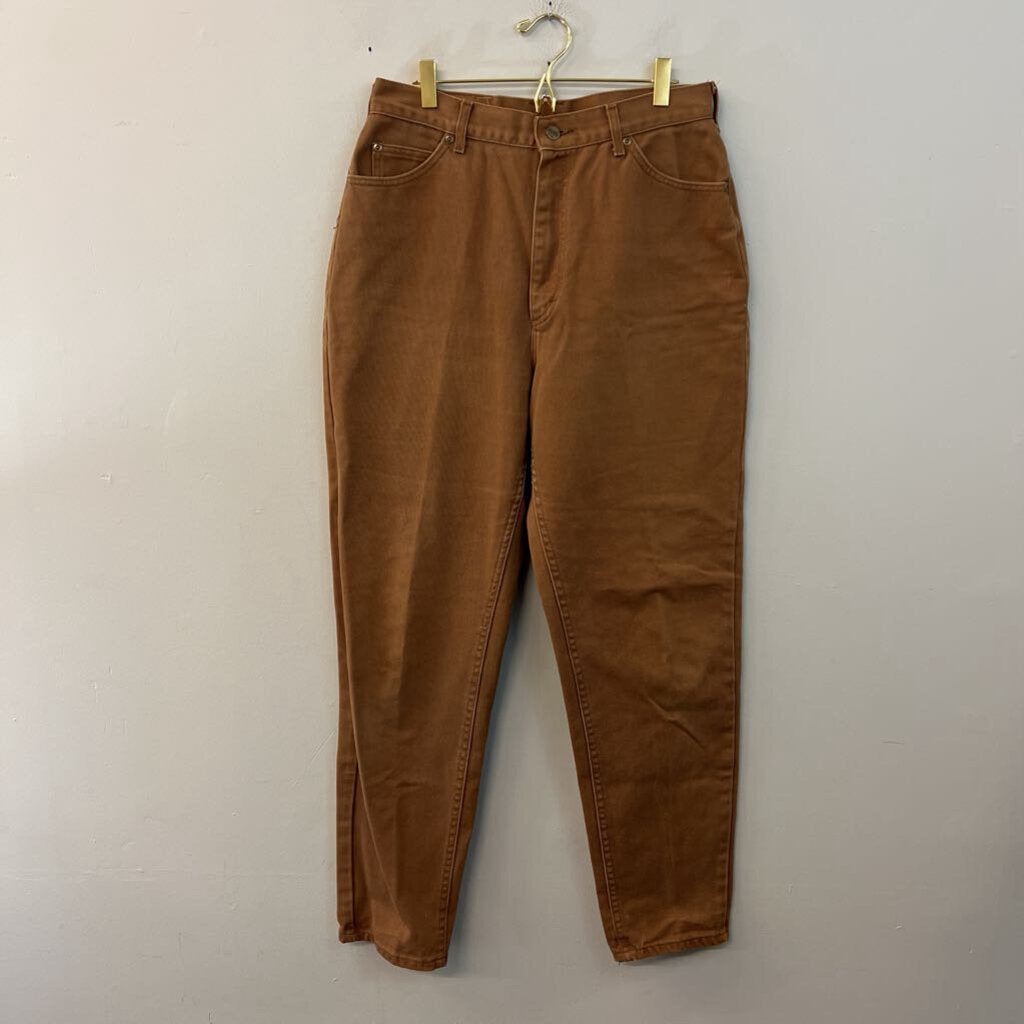 LL Bean Brown Denim Straight Leg Jeans 14
