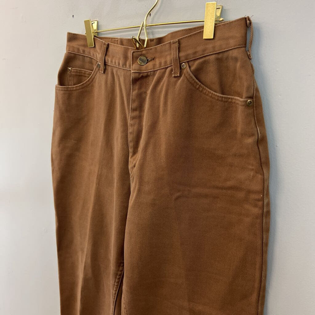 LL Bean Brown Denim Straight Leg Jeans 14