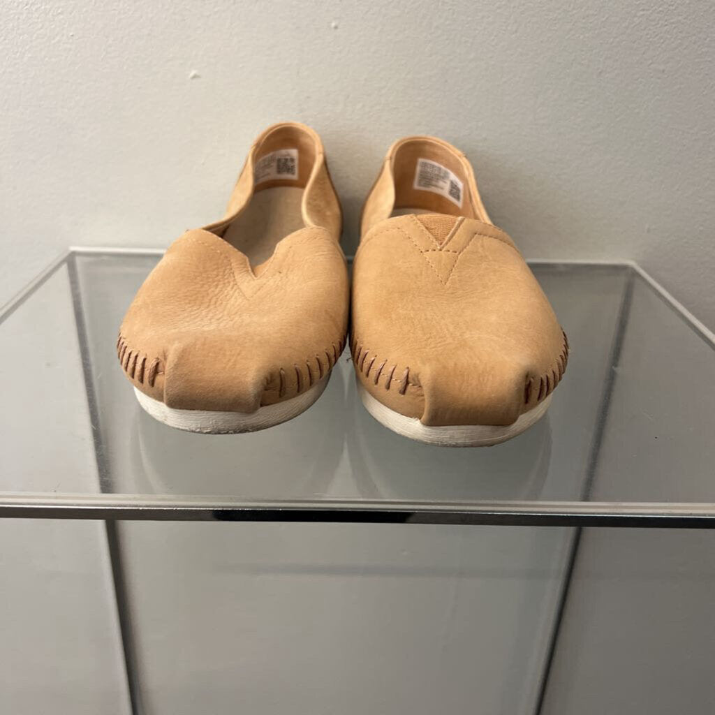 Toms Alpargata Brown Leather Shoes 6.5