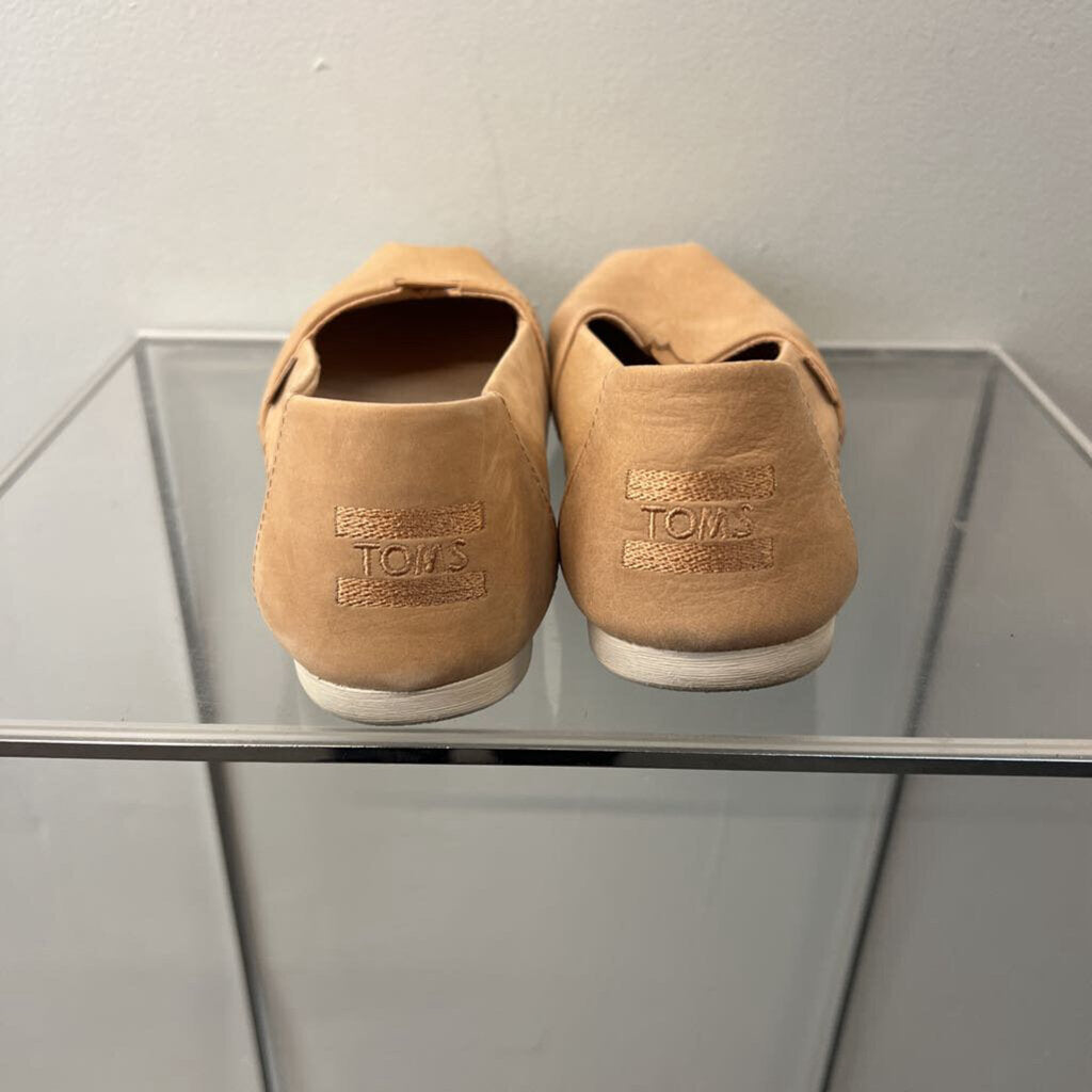 Toms Alpargata Brown Leather Shoes 6.5