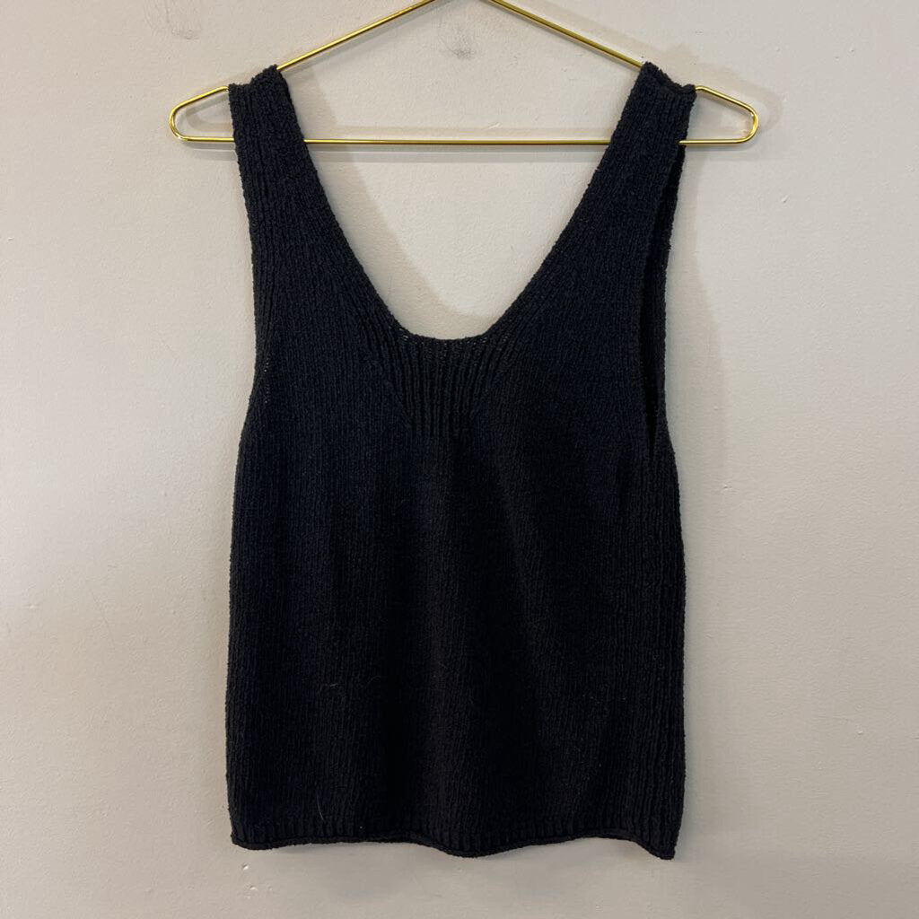 Madewell Black Knit Tank Top Extra Small