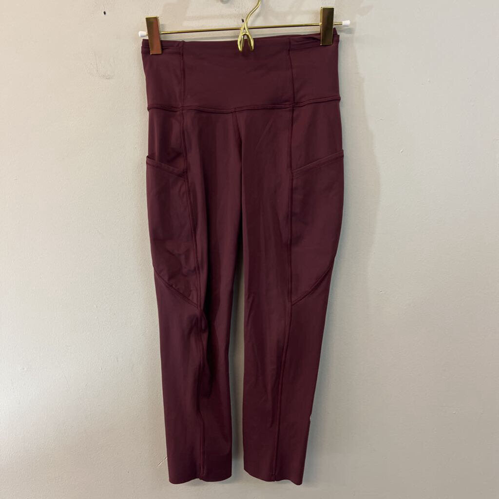 Lululemon Burgundy Cropped Leggings 2