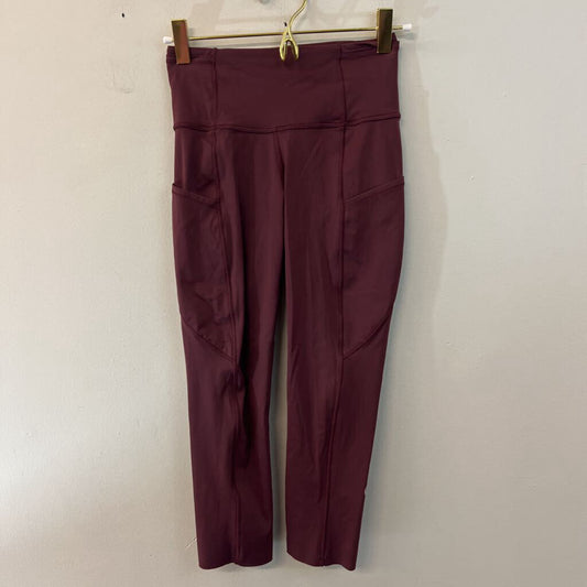 Lululemon Burgundy Cropped Leggings 2