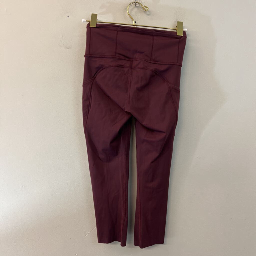 Lululemon Burgundy Cropped Leggings 2