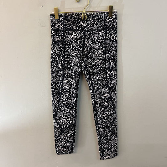 Lululemon Black/ White Print Cropped Leggings 4