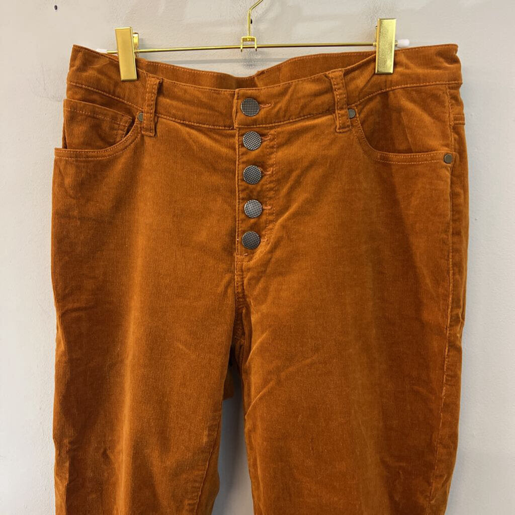 Cabi Rust Corduroy SKinny Leg Pants 8
