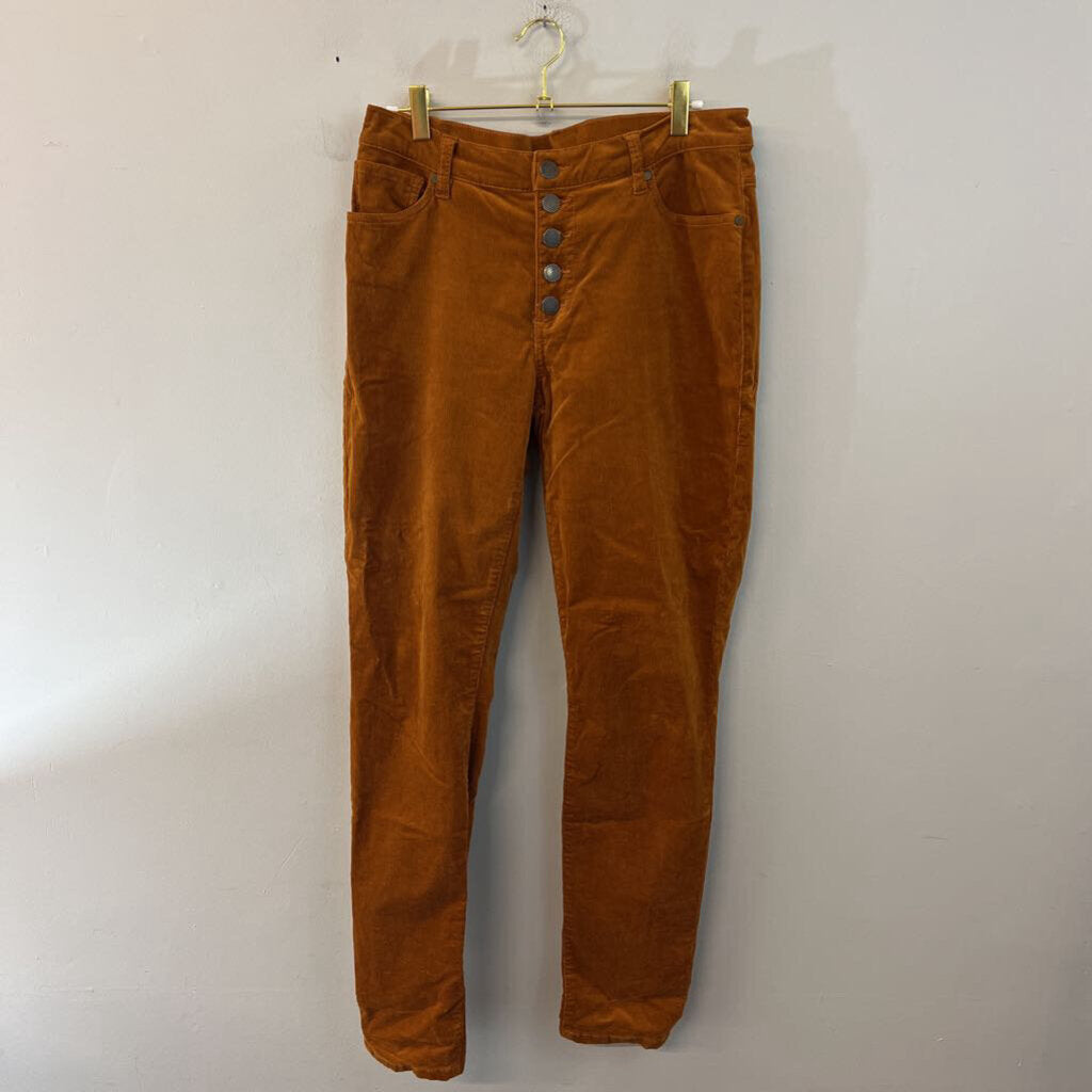 Cabi Rust Corduroy SKinny Leg Pants 8