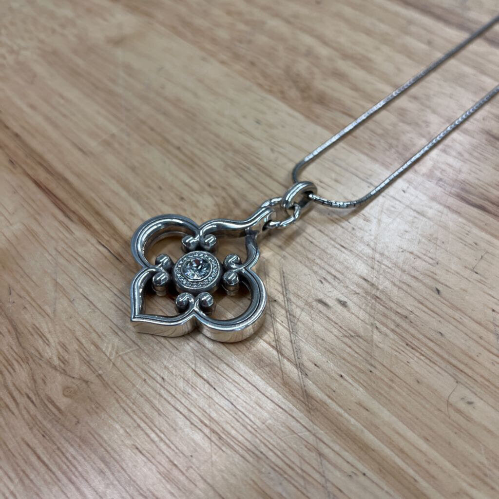 Brighton Silver Long Reversible Pendant Necklace