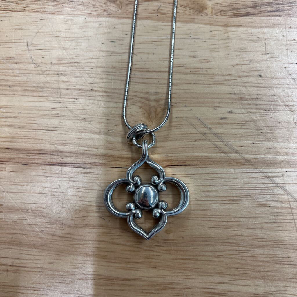 Brighton Silver Long Reversible Pendant Necklace