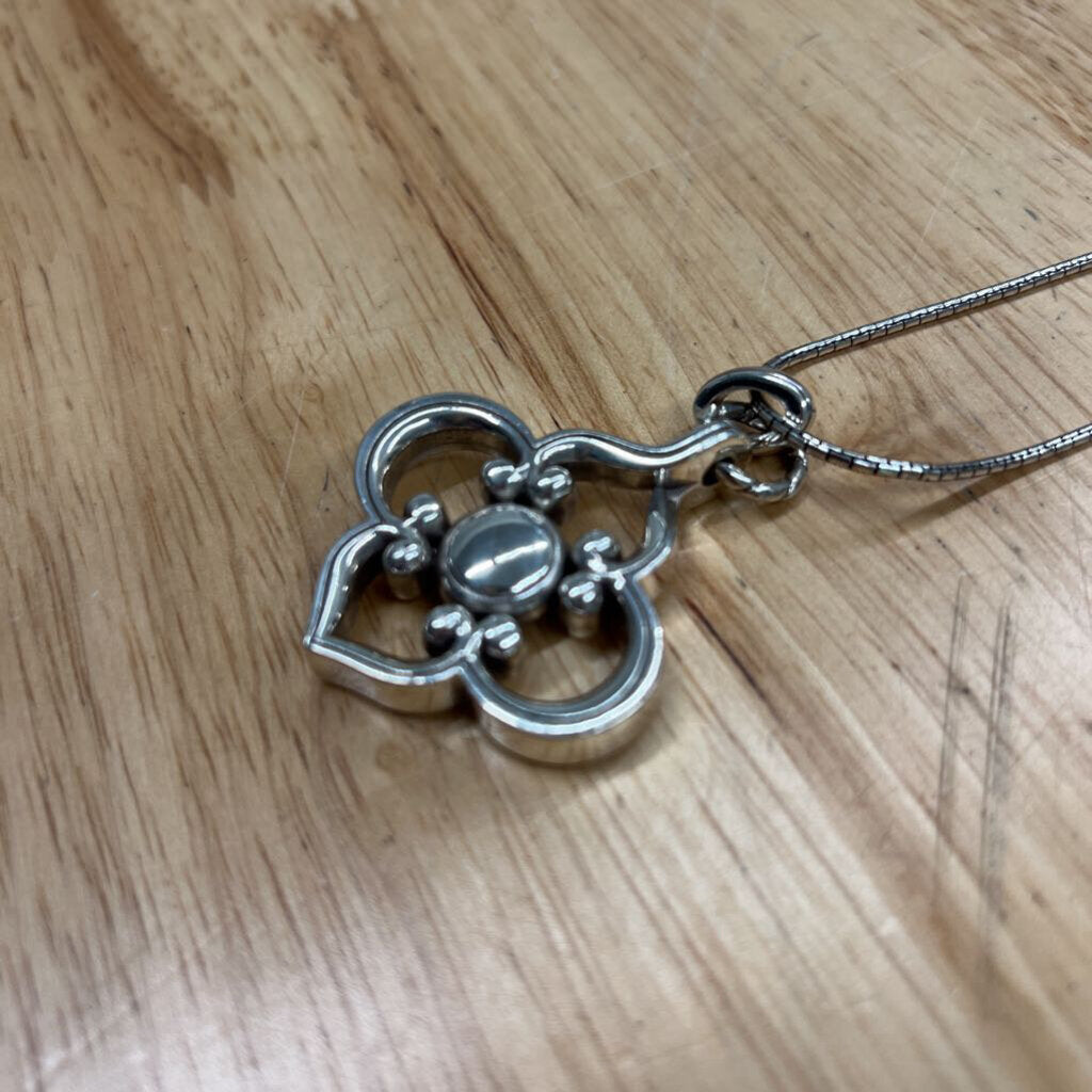 Brighton Silver Long Reversible Pendant Necklace