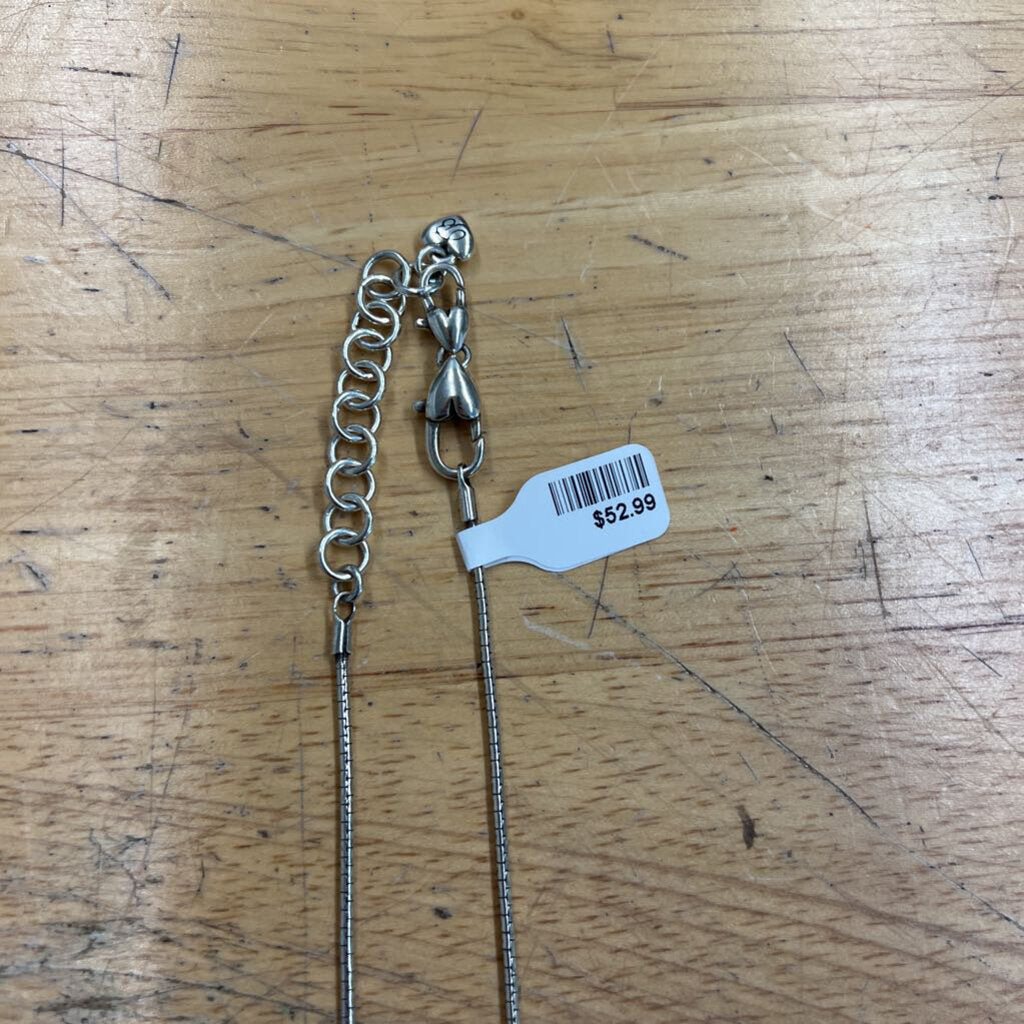 Brighton Silver Long Reversible Pendant Necklace