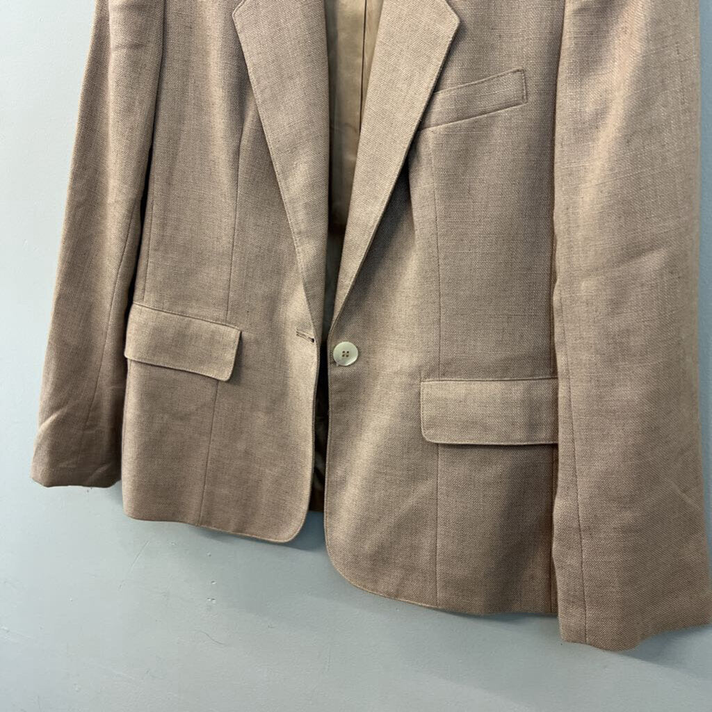 Vintage Evan Picone Brown Tweed Blazer Jacket Medium