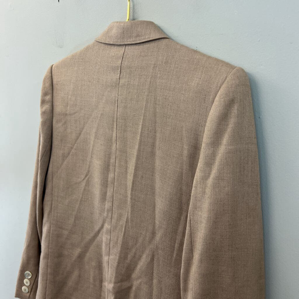 Vintage Evan Picone Brown Tweed Blazer Jacket Medium
