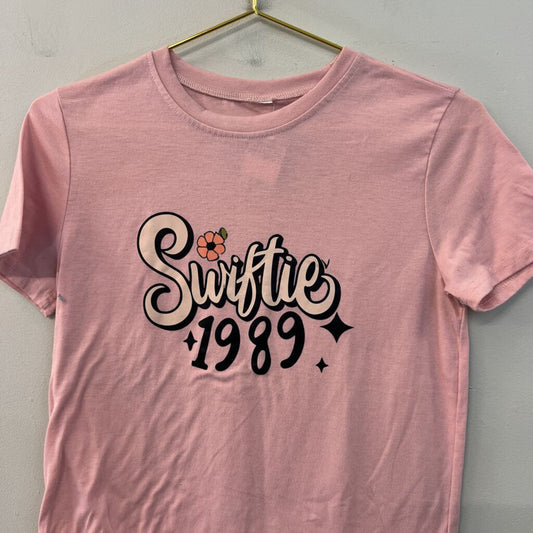 Pink Swiftie Short Sleeve Graphic Tee Extra Small