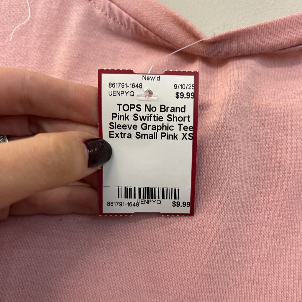 Pink Swiftie Short Sleeve Graphic Tee Extra Small