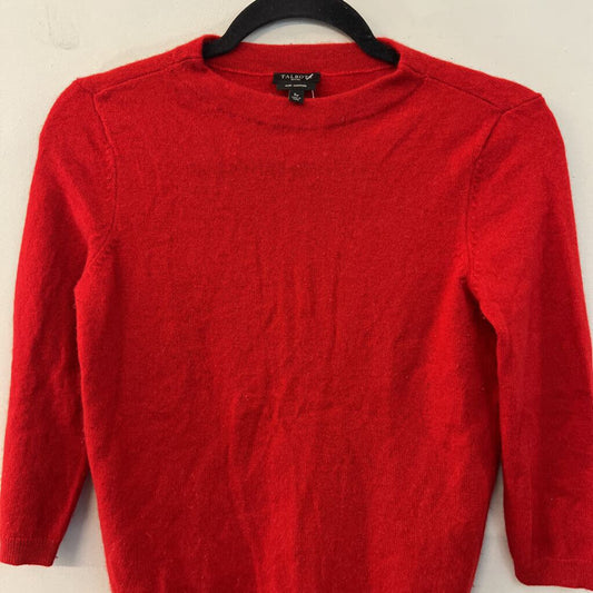 Talbots Red Cashmere Knit Long Sleeve Sweater Top Small Petite