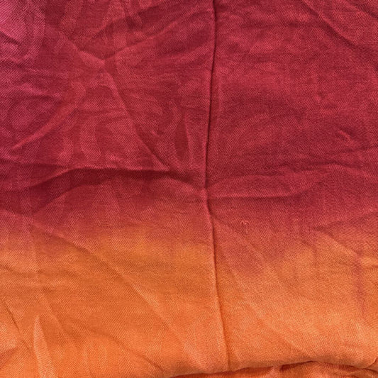Burgundy/ Orange Print Scarf