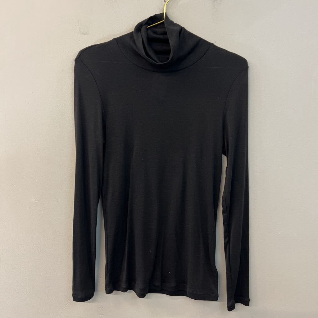 Splendid Black Long Sleeve Turtleneck Top Large