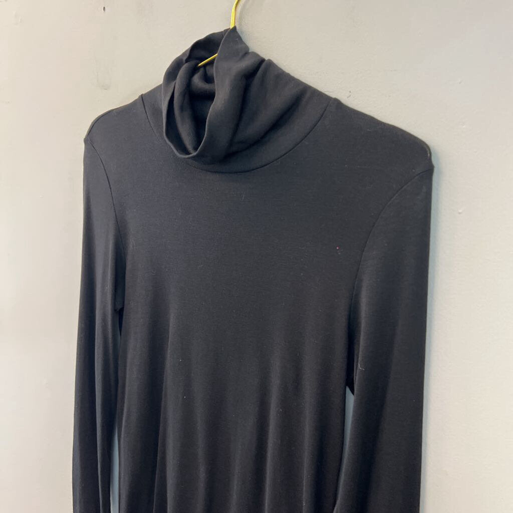 Splendid Black Long Sleeve Turtleneck Top Large