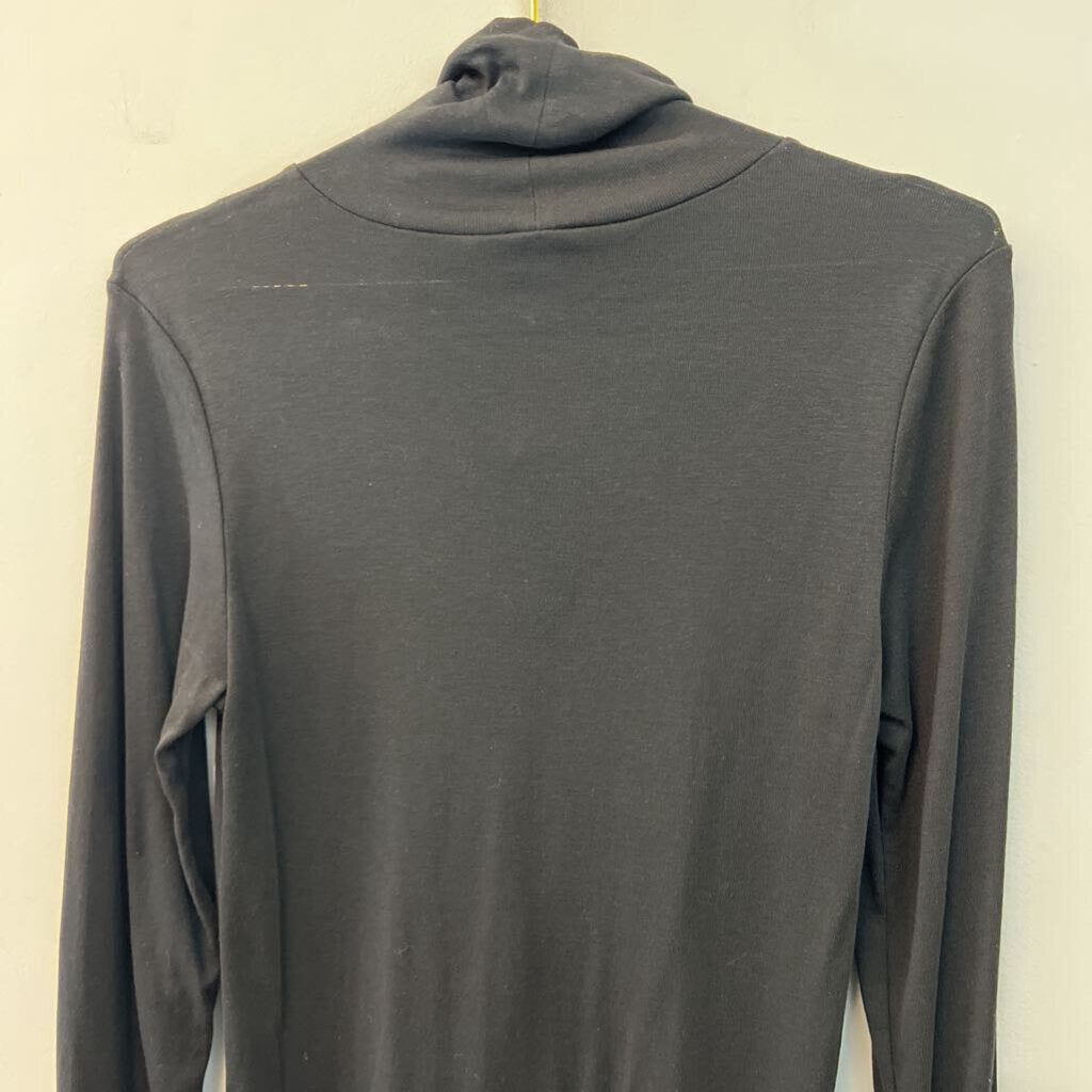 Splendid Black Long Sleeve Turtleneck Top Large