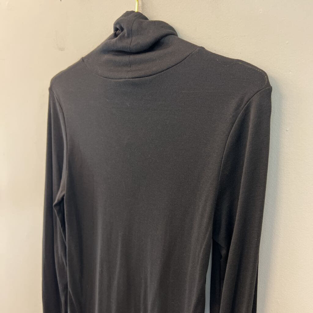 Splendid Black Long Sleeve Turtleneck Top Large