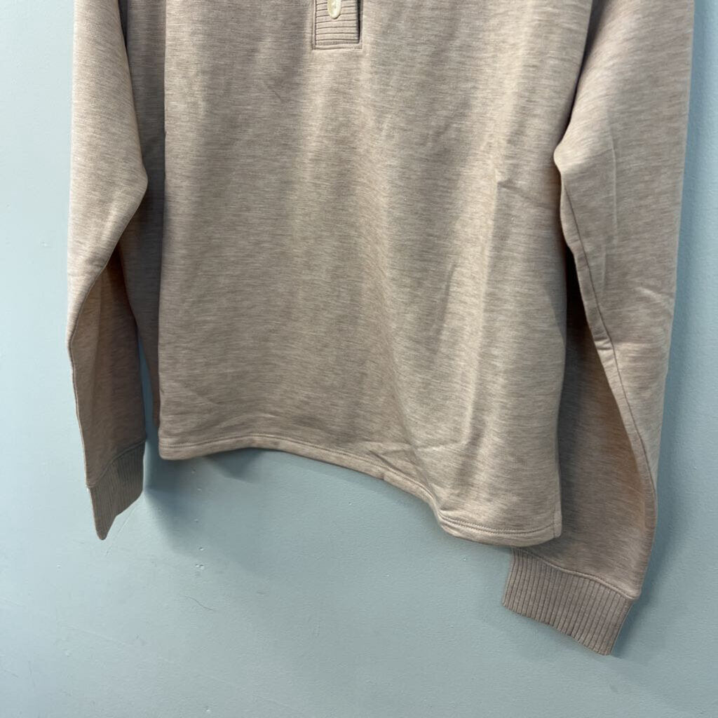 Haven Light Brown Long Sleeve Henley Top Medium