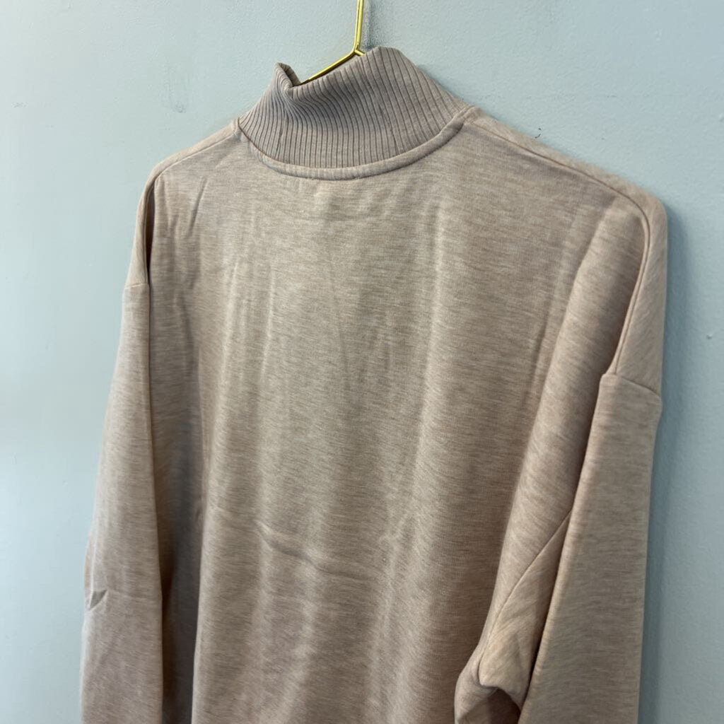 Haven Light Brown Long Sleeve Henley Top Medium
