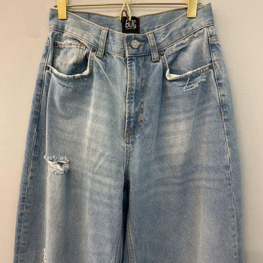 BDG Light Wash Patchwork Wide Leg Denim Jeans 26