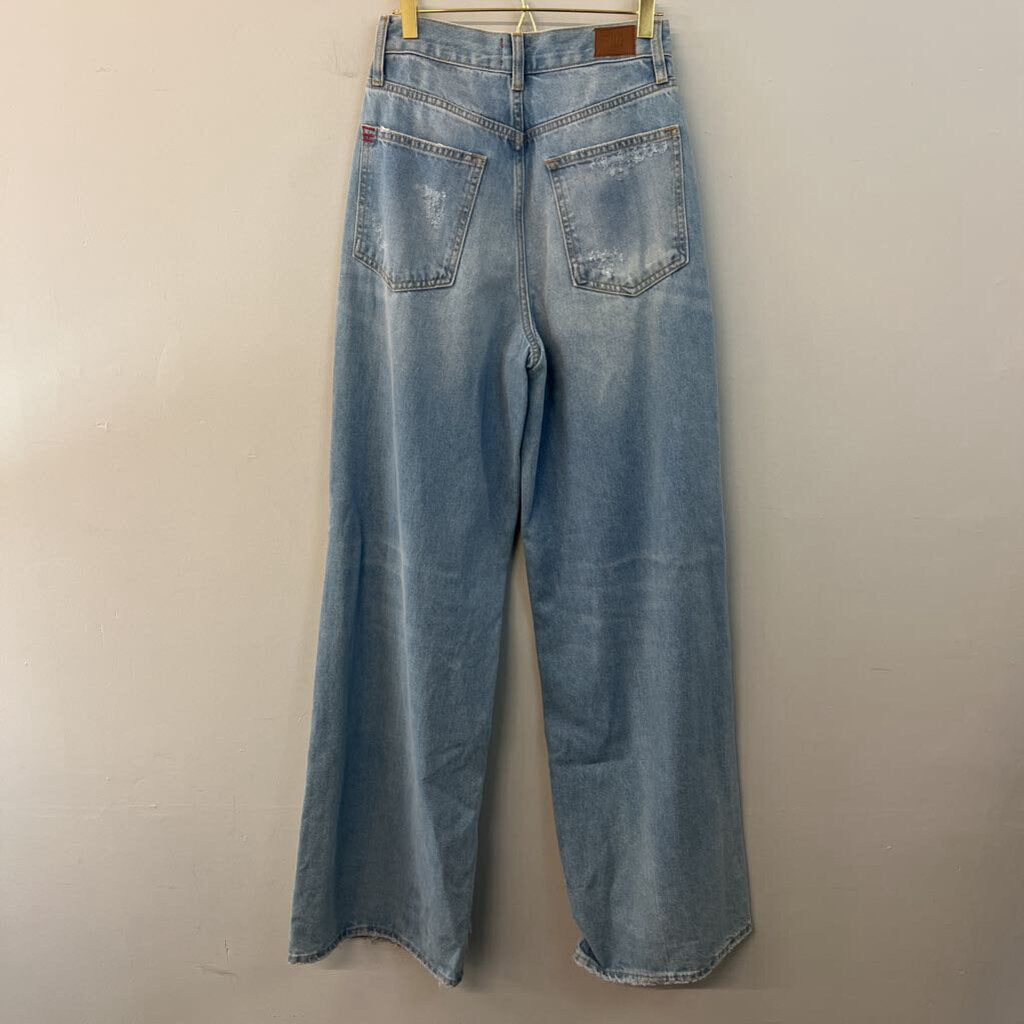 BDG Light Wash Patchwork Wide Leg Denim Jeans 26