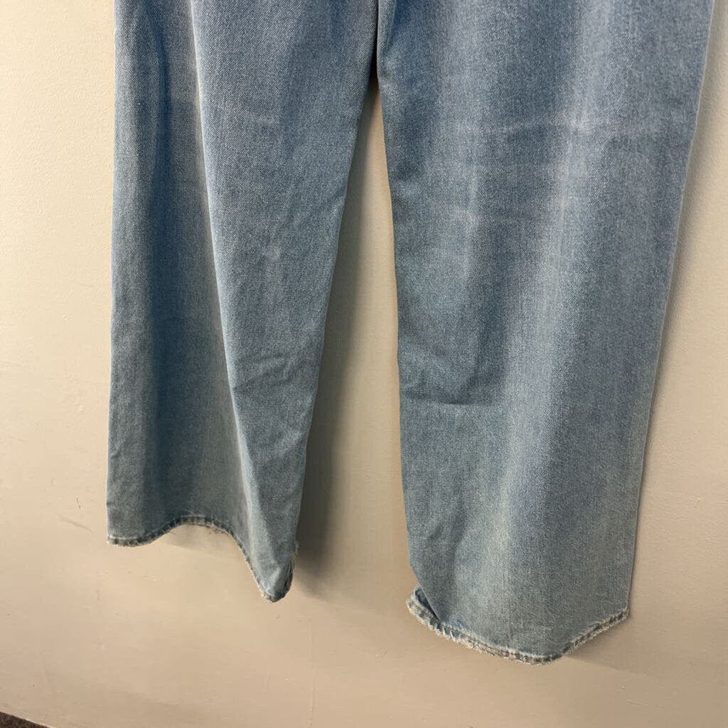BDG Light Wash Patchwork Wide Leg Denim Jeans 26