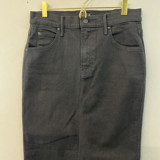 Mother Black Denim Maxi Skirt 28