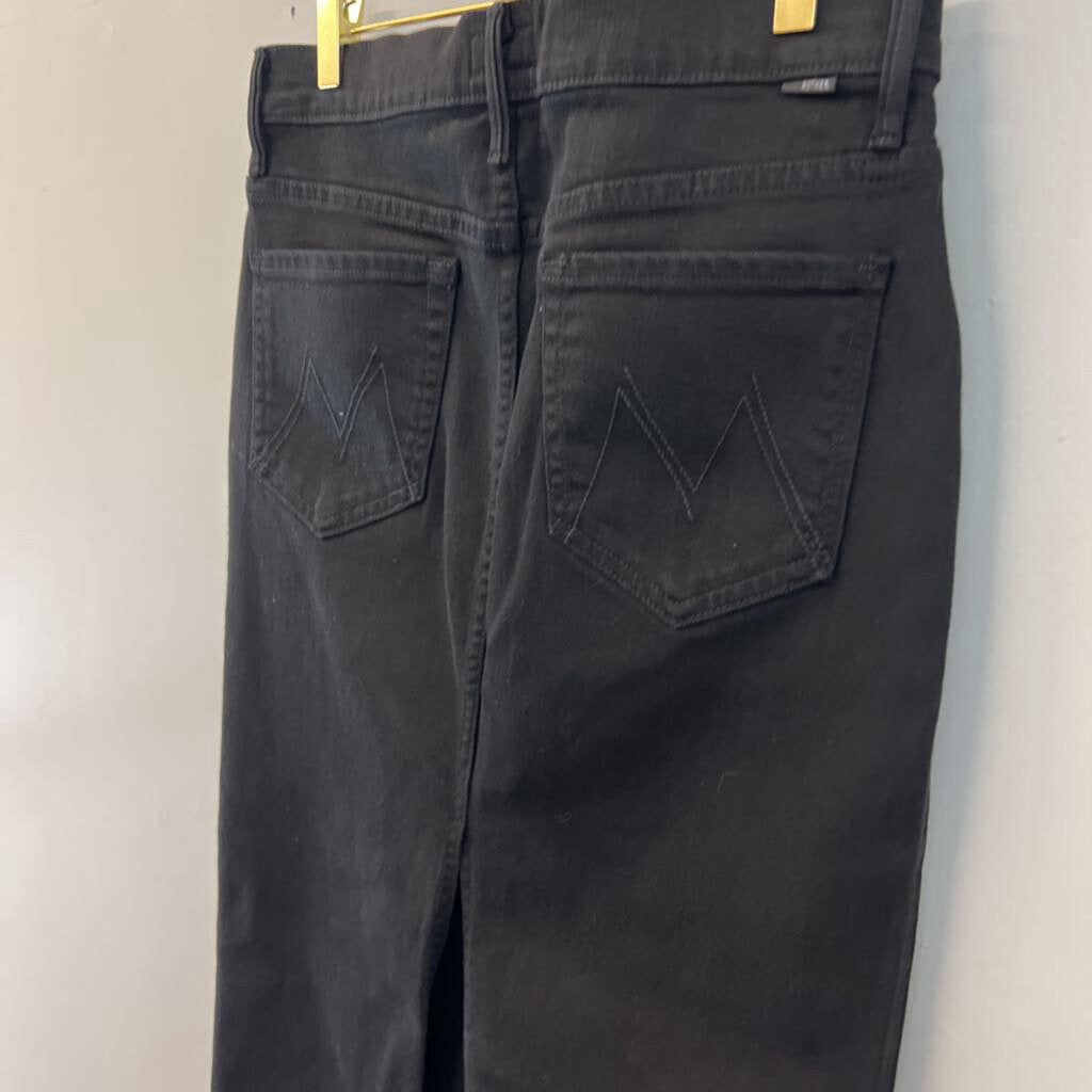 Mother Black Denim Maxi Skirt 28