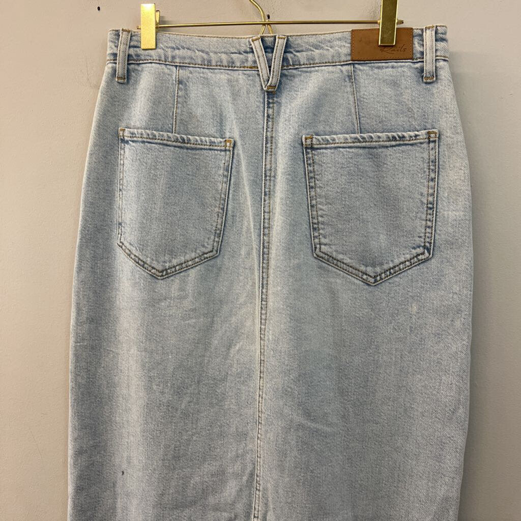 Rails Light Wash Denim Maxi Skirt 27