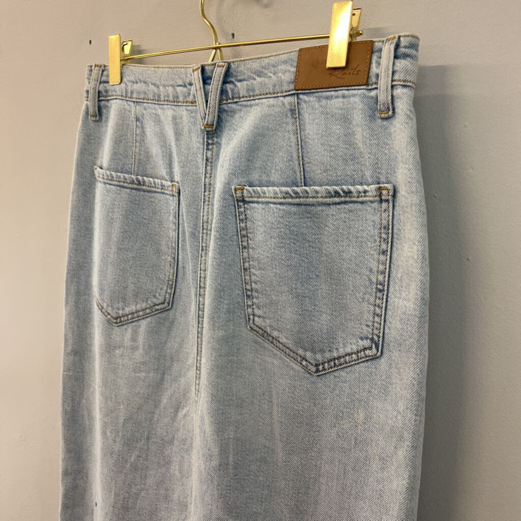 Rails Light Wash Denim Maxi Skirt 27