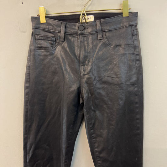 L'Agence Black Coated Denim Bootcut Jeans 25
