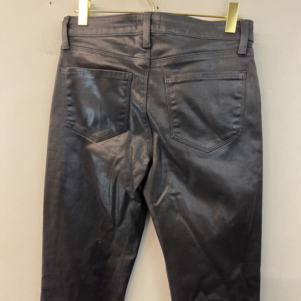 L'Agence Black Coated Denim Bootcut Jeans 25