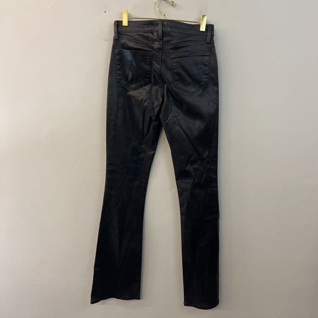 L'Agence Black Coated Denim Bootcut Jeans 25