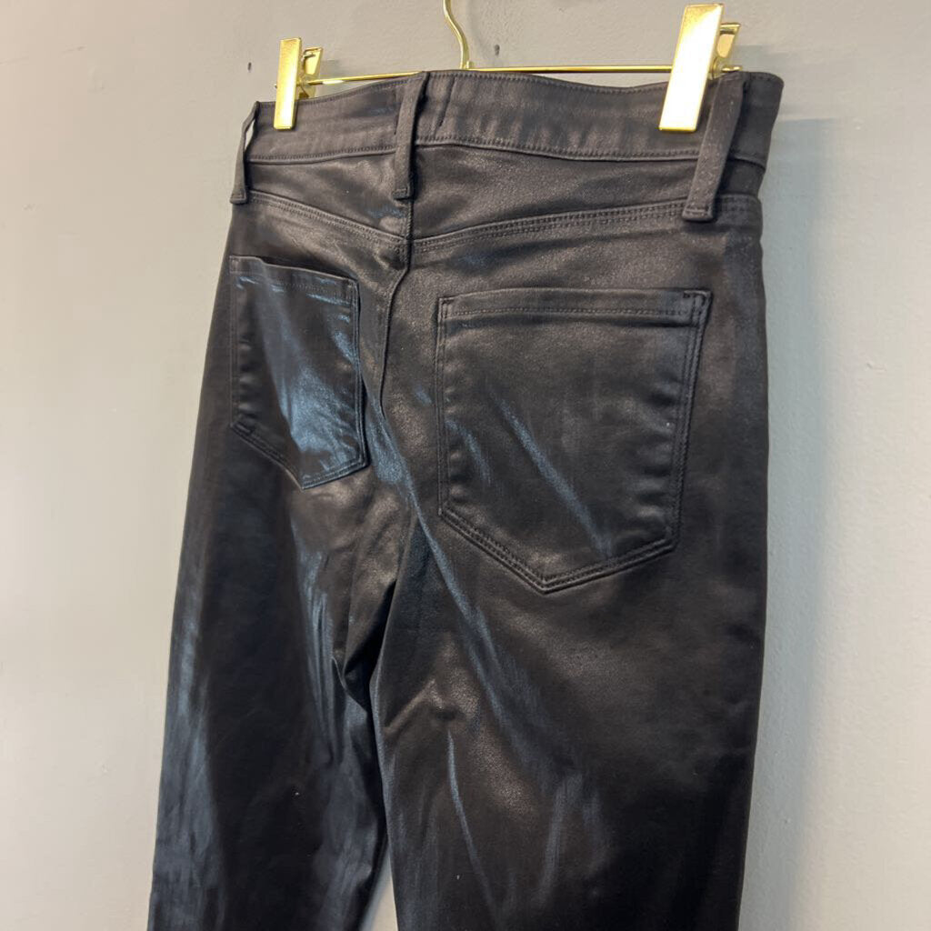 L'Agence Black Coated Denim Bootcut Jeans 25