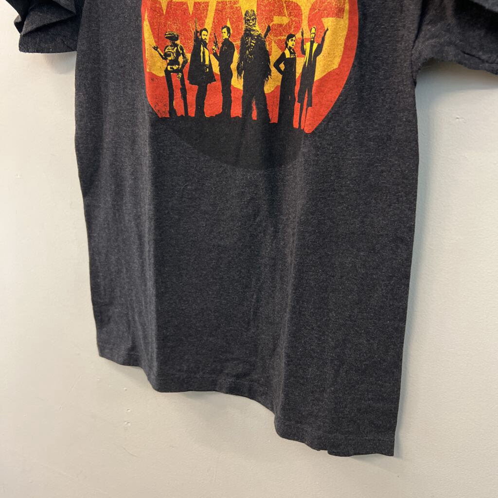 Star Wars Grey/ Orange Short Sleeve Graphic Tee Medium