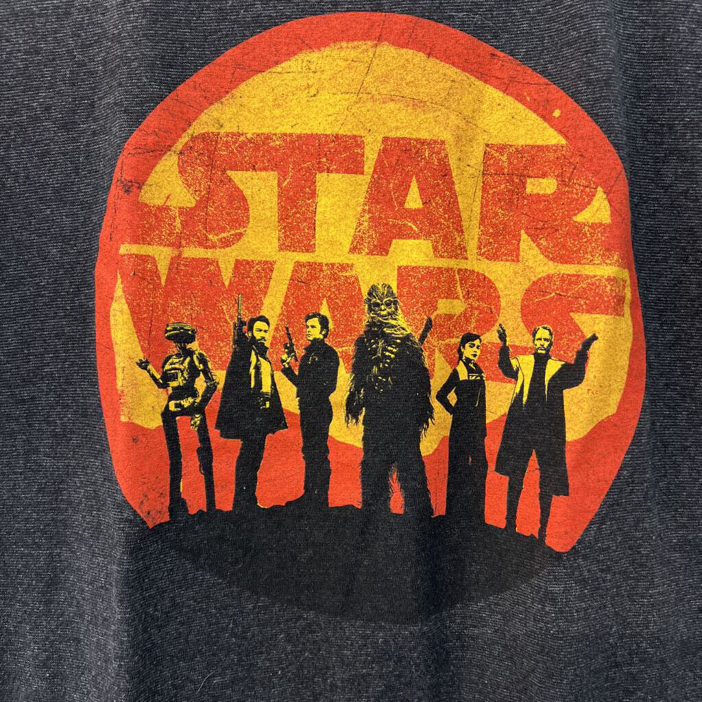 Star Wars Grey/ Orange Short Sleeve Graphic Tee Medium