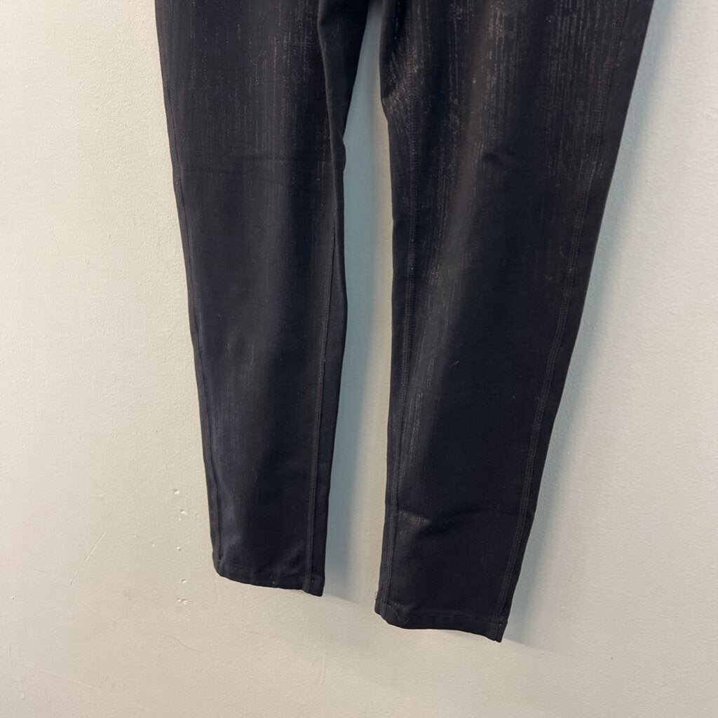 Athleta Black Sheen Cropped Leggings Small