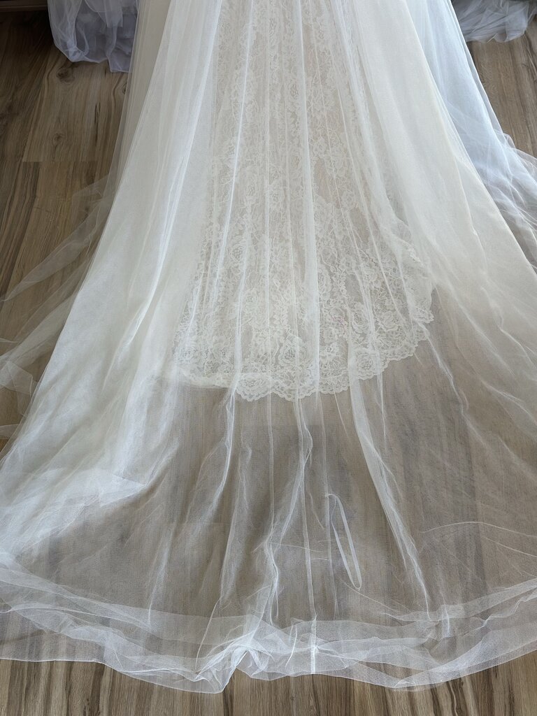 Jasmine Collection Ivory/ Champagne Lace Bridal Gown With Ivory Tulle Overlay 14