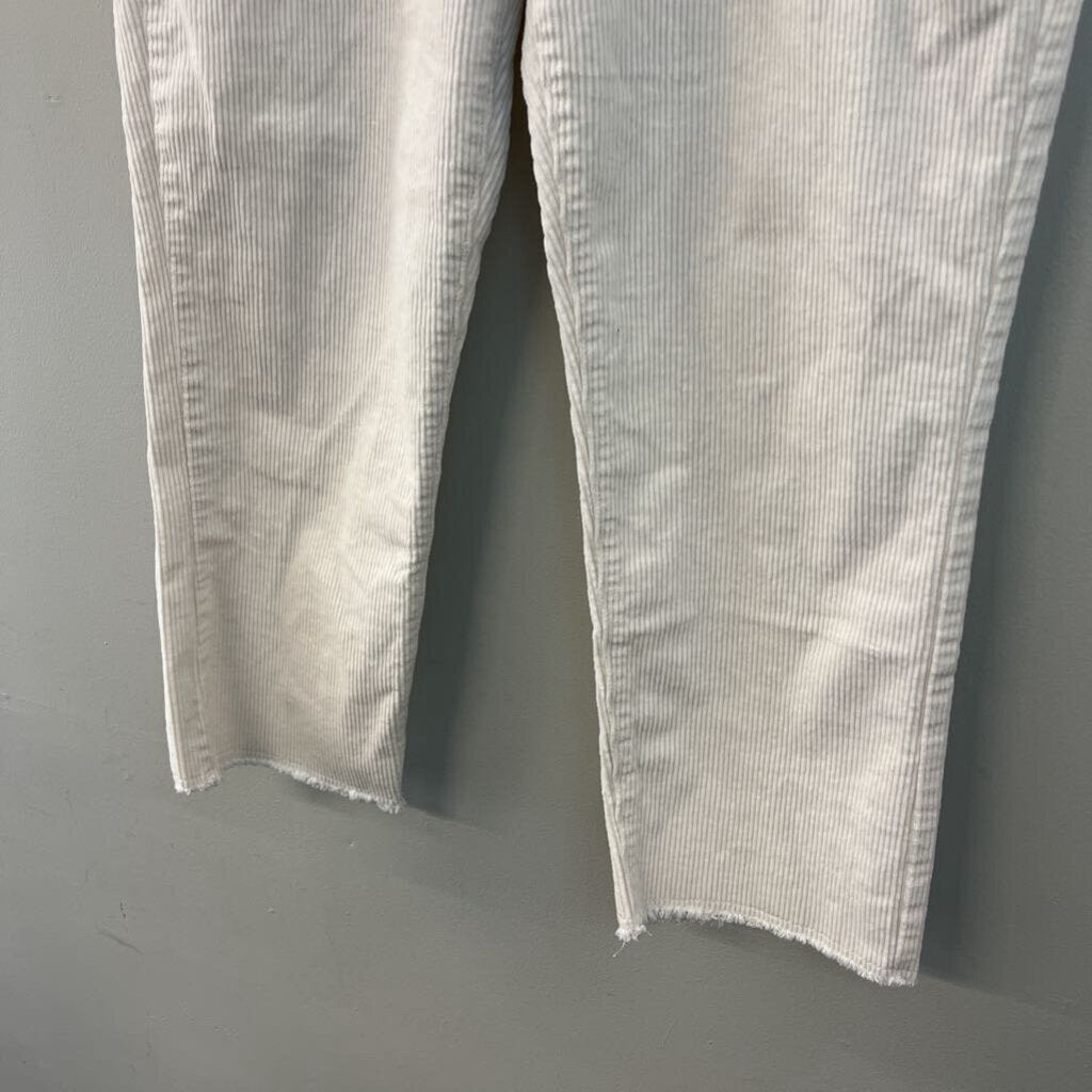 Loft White Corduroy Wide Leg Pants 32