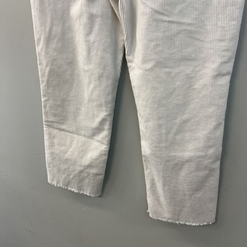 Loft White Corduroy Wide Leg Pants 32