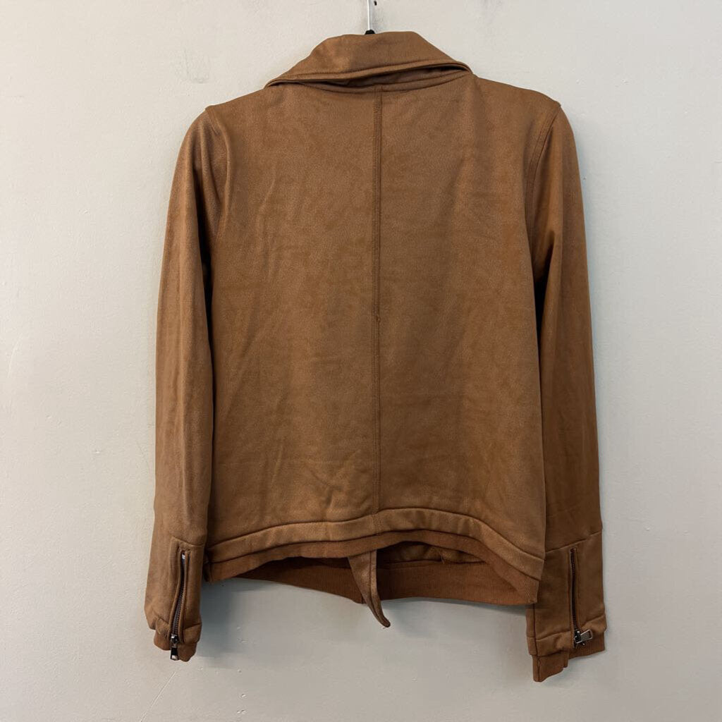 Dance and Marvel Brown Moto Jacket Large