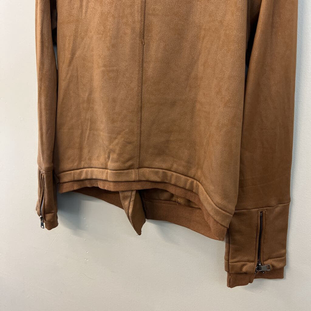Dance and Marvel Brown Moto Jacket Large