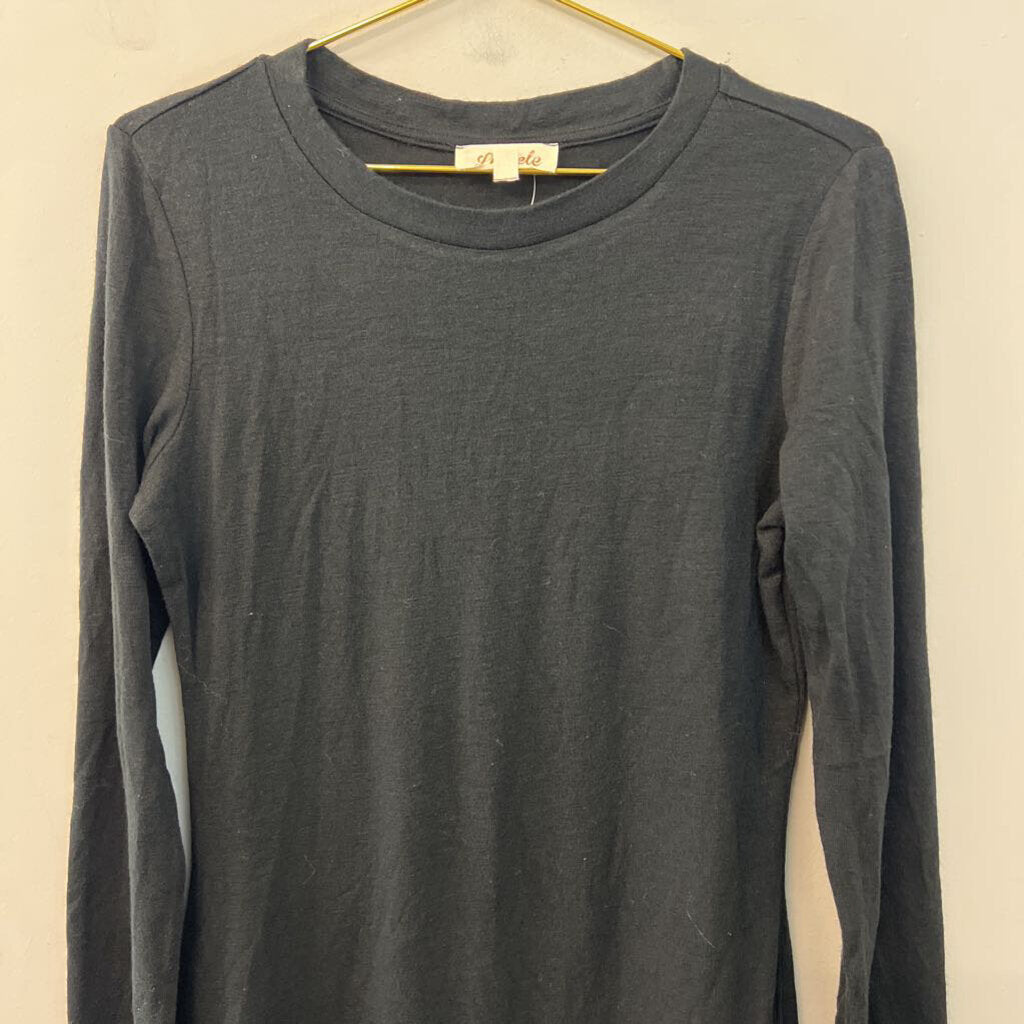 Listicle Black Long Sleeve Dress Large