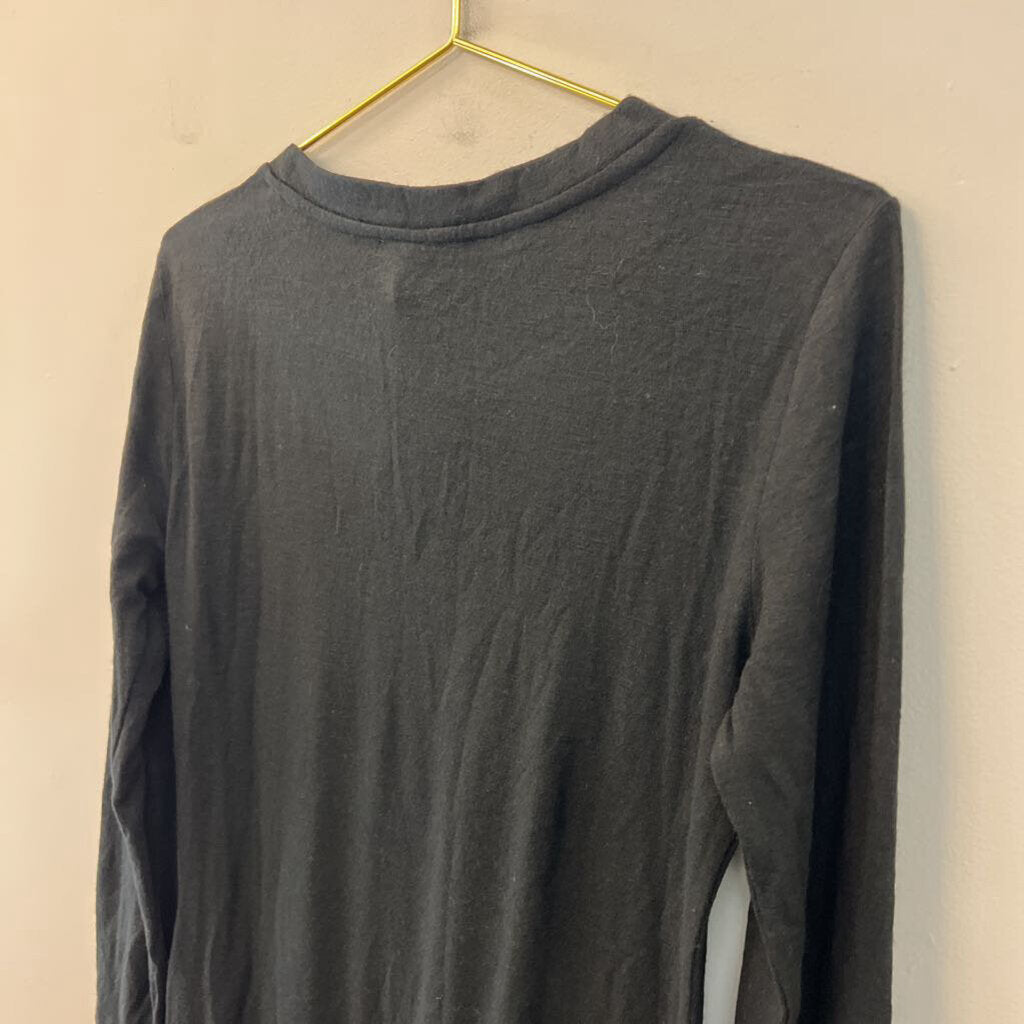 Listicle Black Long Sleeve Dress Large