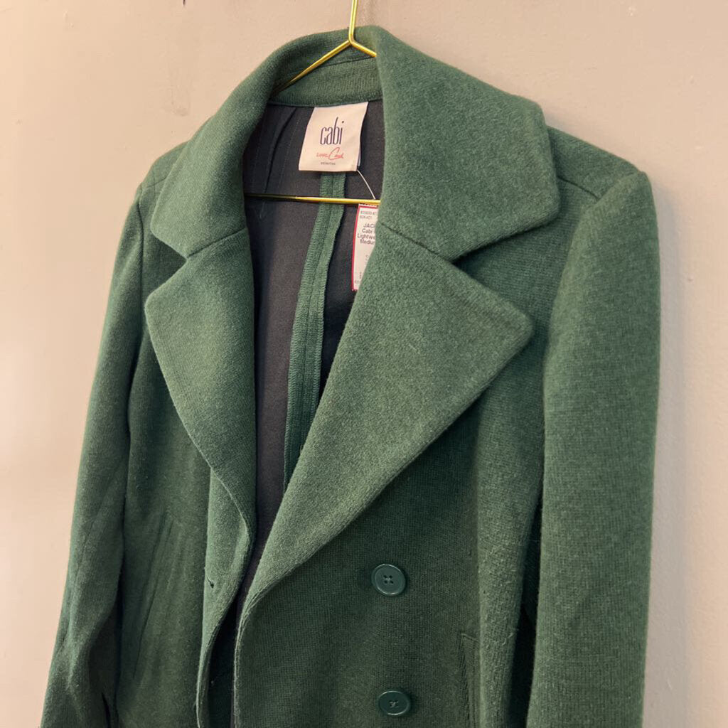 Cabi Green Knit Lightweight Jacket Medium